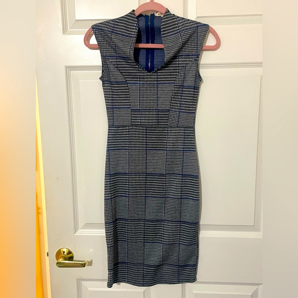 Women’s Rolla Coster dress, like new, figure flattering, plaid pattern, S